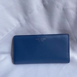 kate spade | Blue Bifold Leather Wallet